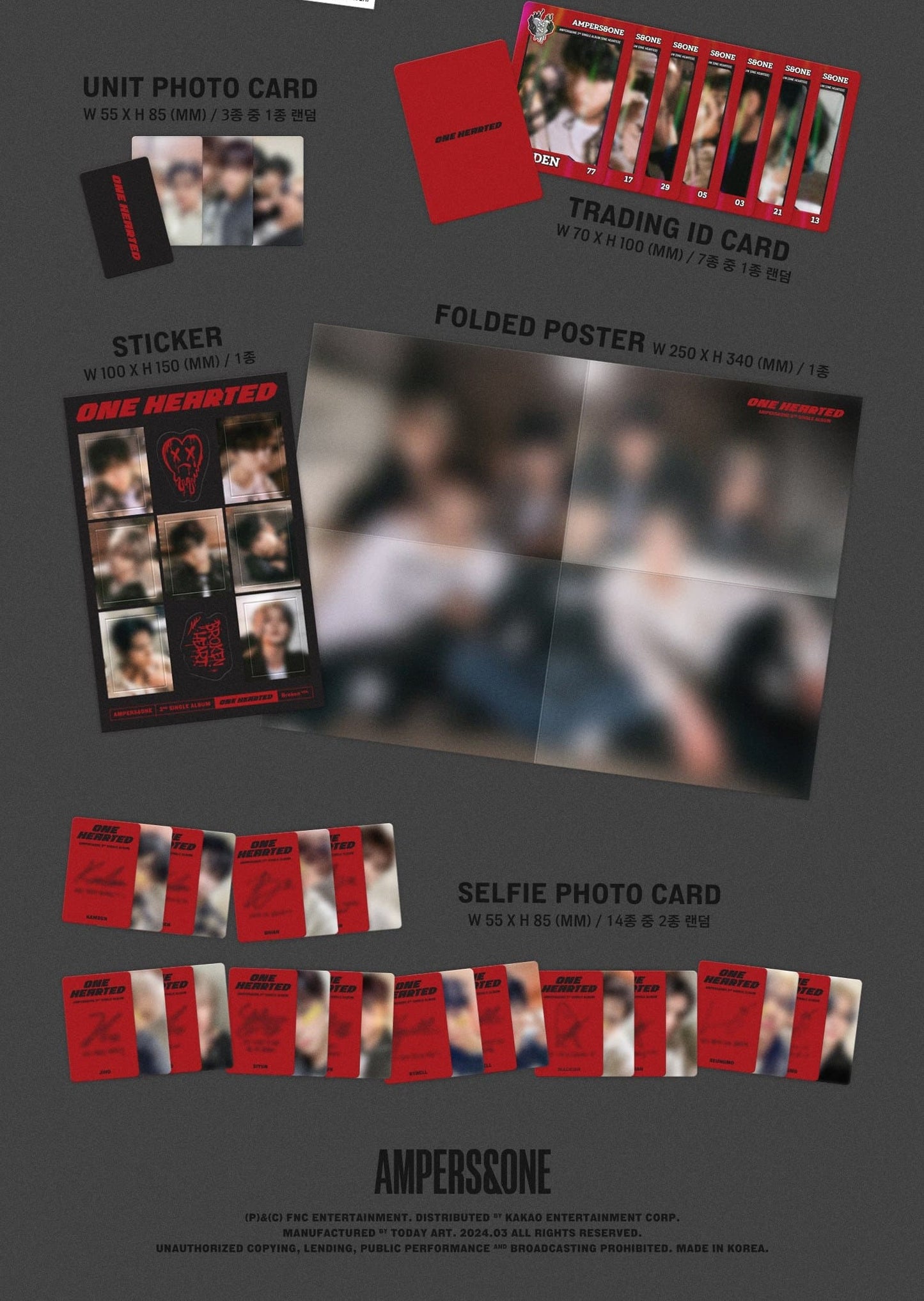 AMPERS&ONE 2ND SINGLE ALBUM – ONE HEARTED (Random)