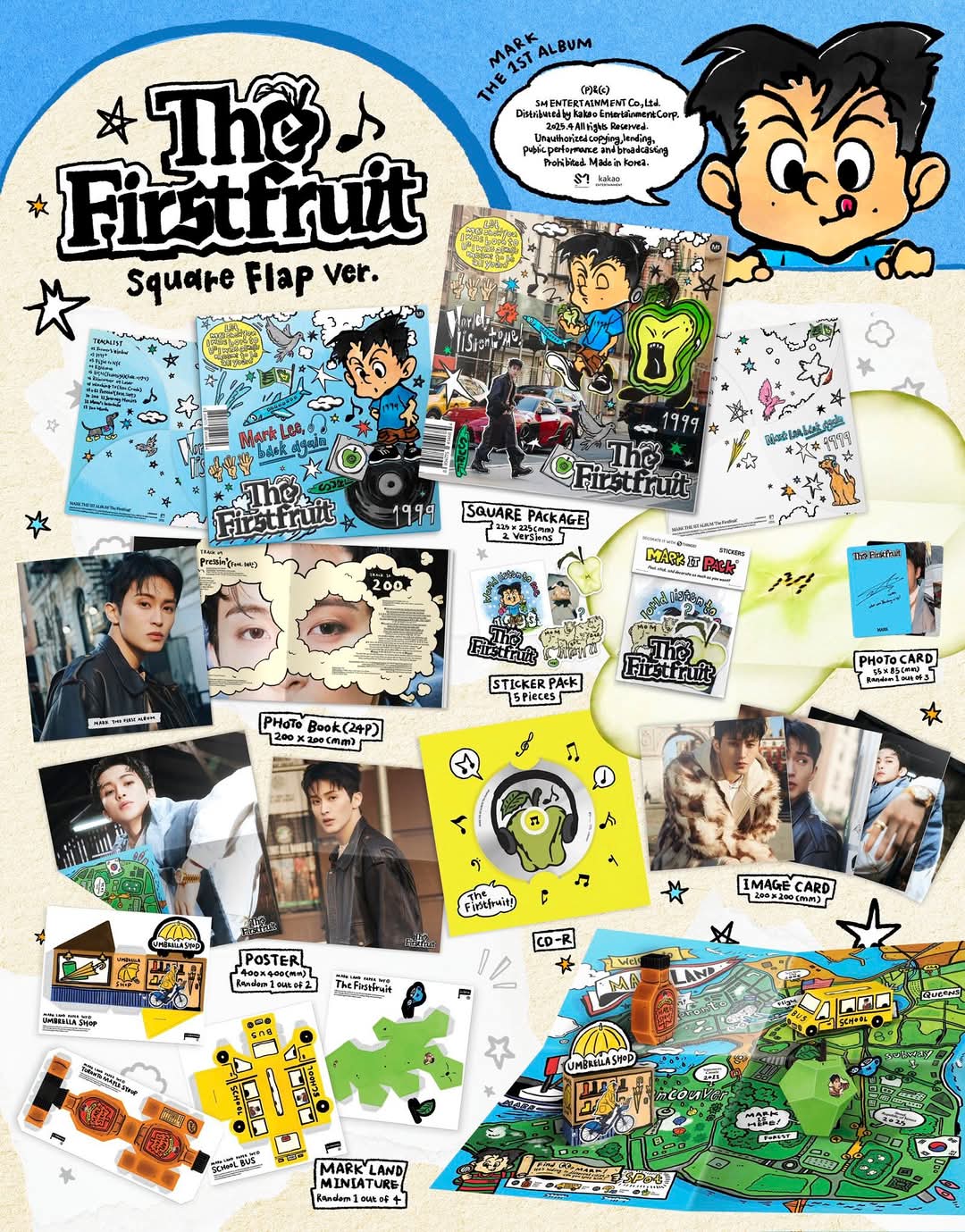 MARK The 1st Album – The Firstfruit (Square flap Ver.) (Random)