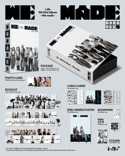 PRE-ORDER: i-dle 9th Mini Album - We made (Mono ver. + Crow ver.)