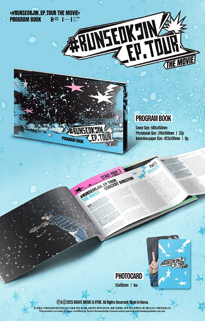 Jin PROGRAM BOOK - #RUNSEOKJIN_EP.TOUR THE MOVIE