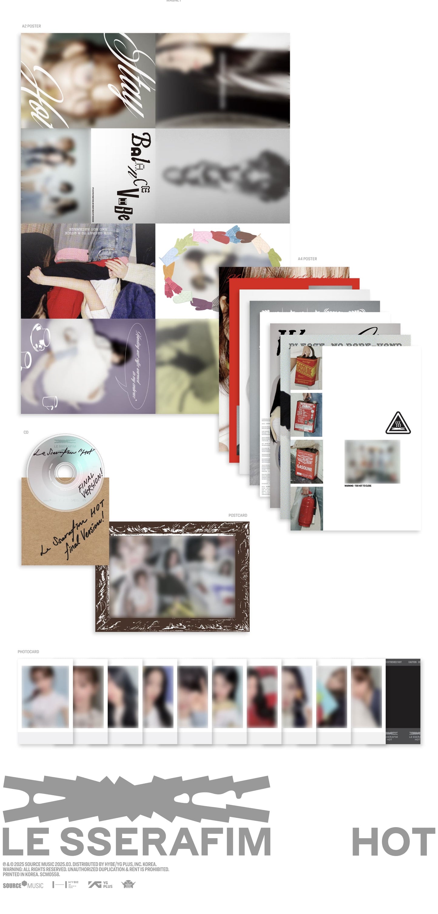 LE SSERAFIM 5th Mini Album – HOT (TIN CASE Ver.)