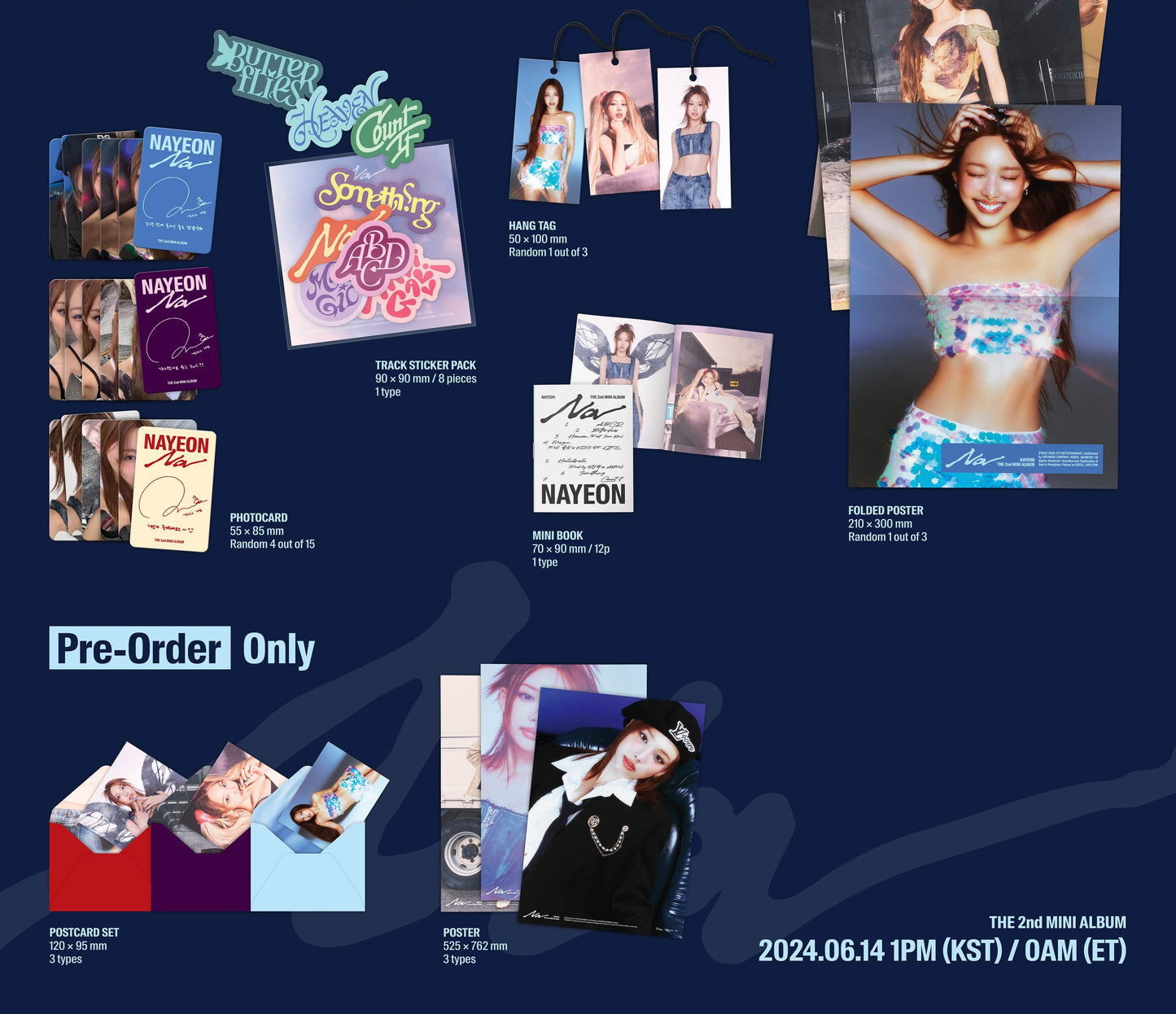 NAYEON THE 2nd MINI ALBUM – NA (Random)