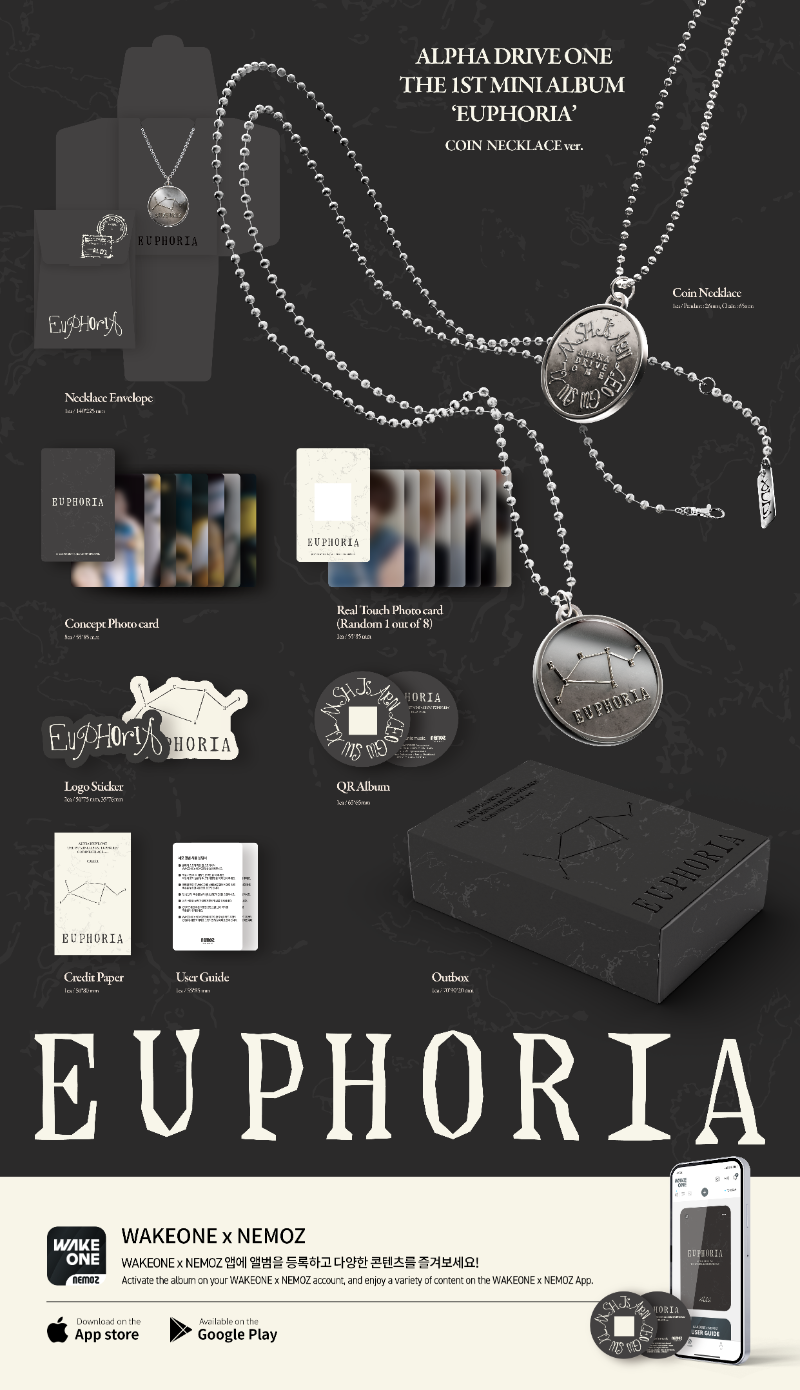 ALPHA DRIVE ONE The 1st Mini Album - EUPHORIA (Coin Necklace Ver.) (Limited Edition)