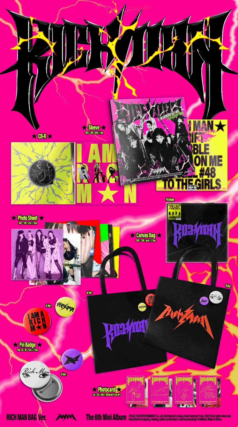 aespa The 6th Mini Album – Rich Man (RICH MAN BAG Ver.) (Random) (Limited)