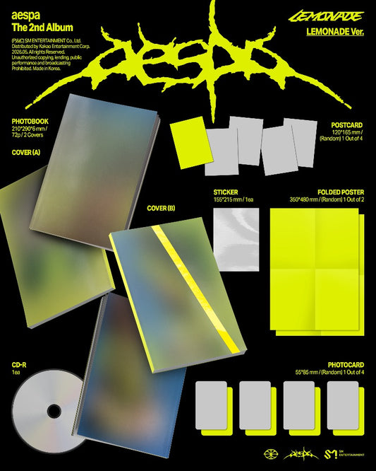 PRE-ORDER: aespa The 2nd Album - LEMONADE (LEMONADE Ver.) (Random)