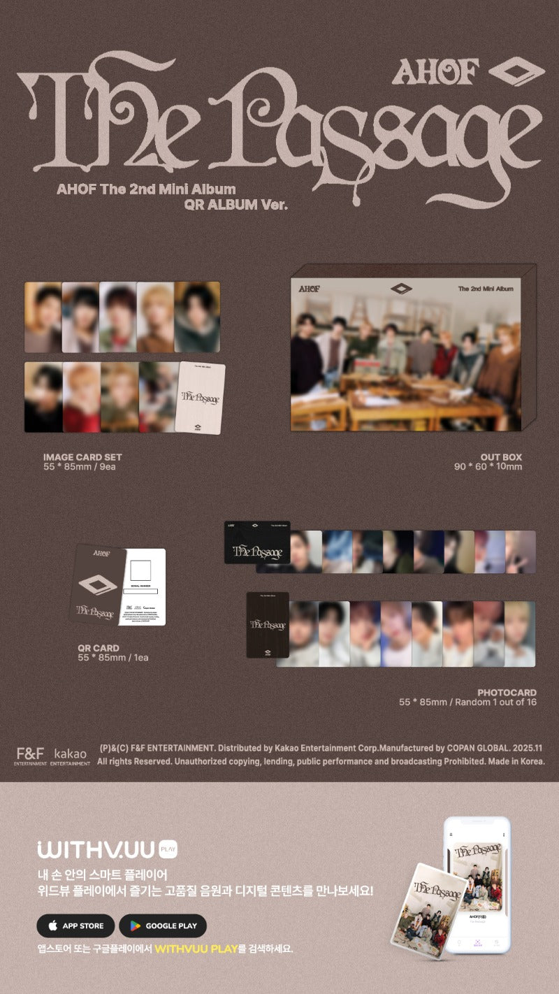 AHOF The 2nd Mini Album - The Passage (QR Album Ver.)