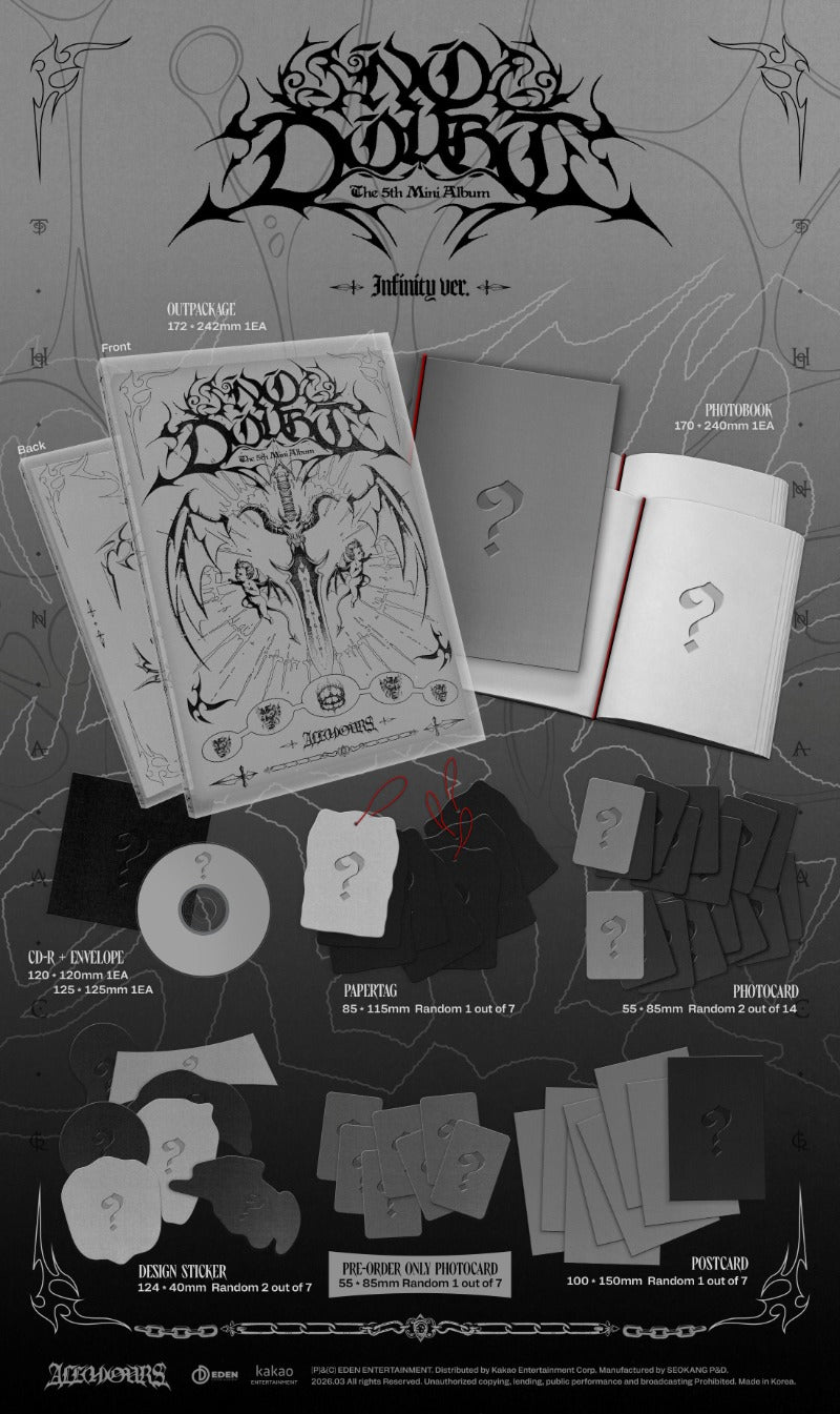 ALL(H)OURS 5th Mini Album - NO DOUBT (Random)