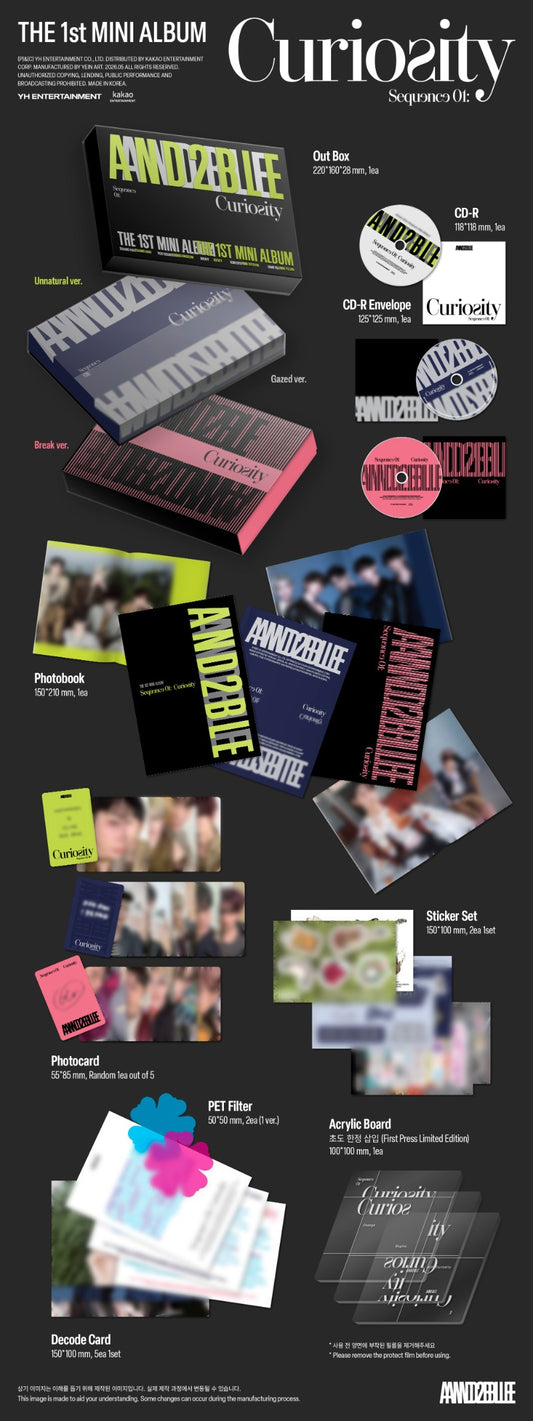 AND2BLE 1st Mini Album - Sequence 01: Curiosity (Random)