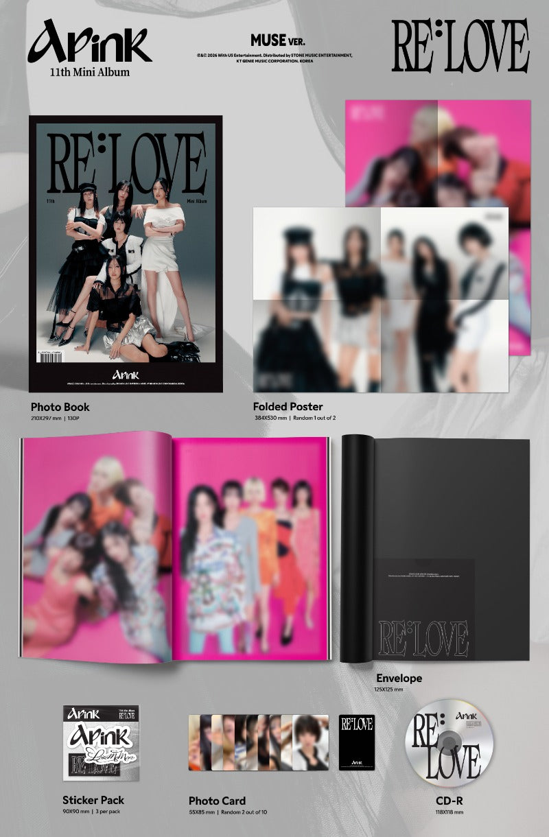 Apink 11th Mini Album - RE : LOVE (Random)