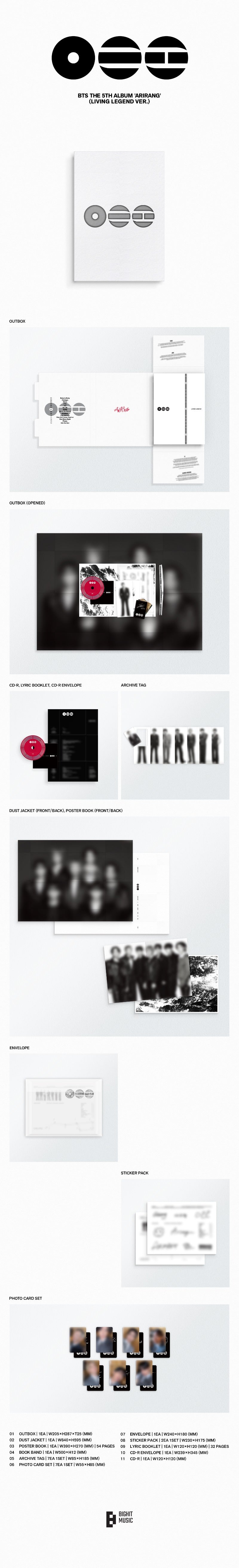 BTS The 5th Album - ARIRANG (Living Legend Ver.)