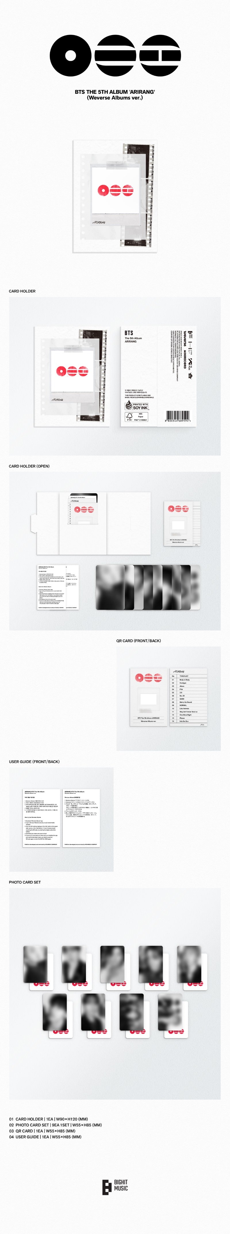 BTS The 5th Album - ARIRANG (Weverse Albums Ver.)