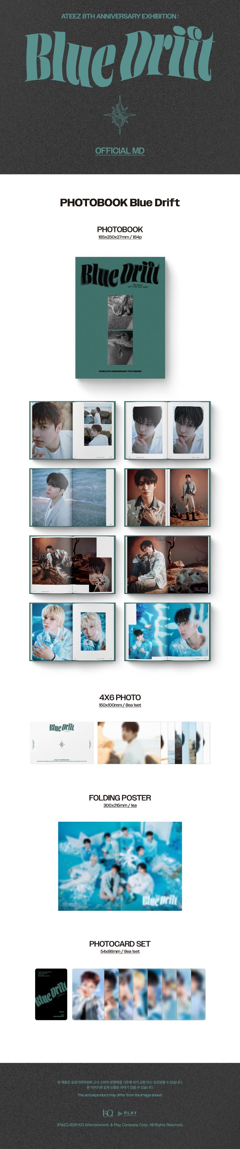 PRE-ORDER: ATEEZ 8th Anniversary Photobook - Blue Drift