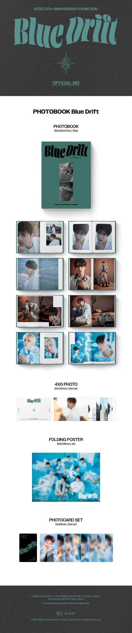 PRE-ORDER: ATEEZ 8th Anniversary Photobook - Blue Drift