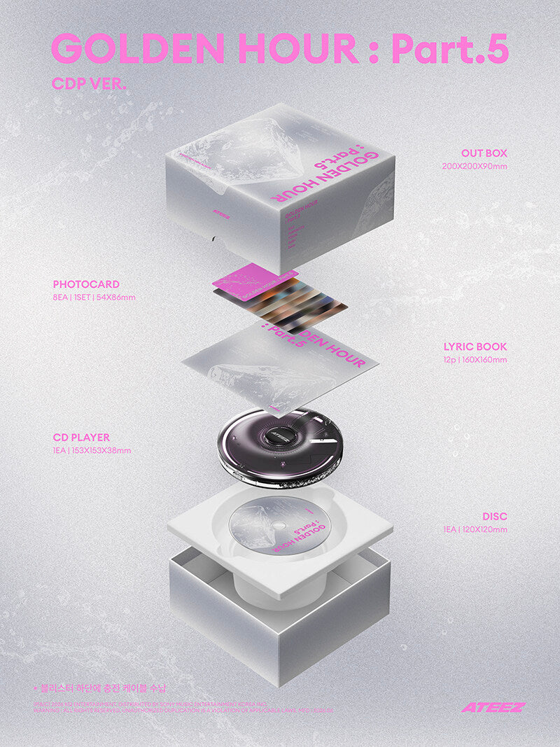 PRE-ORDER: ATEEZ 14th Mini Album - GOLDEN HOUR : Part.5 (CDP Ver.)