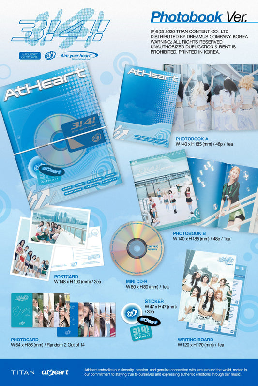 AtHeart 2nd Single Album - 3!4! (Photobook Ver.)