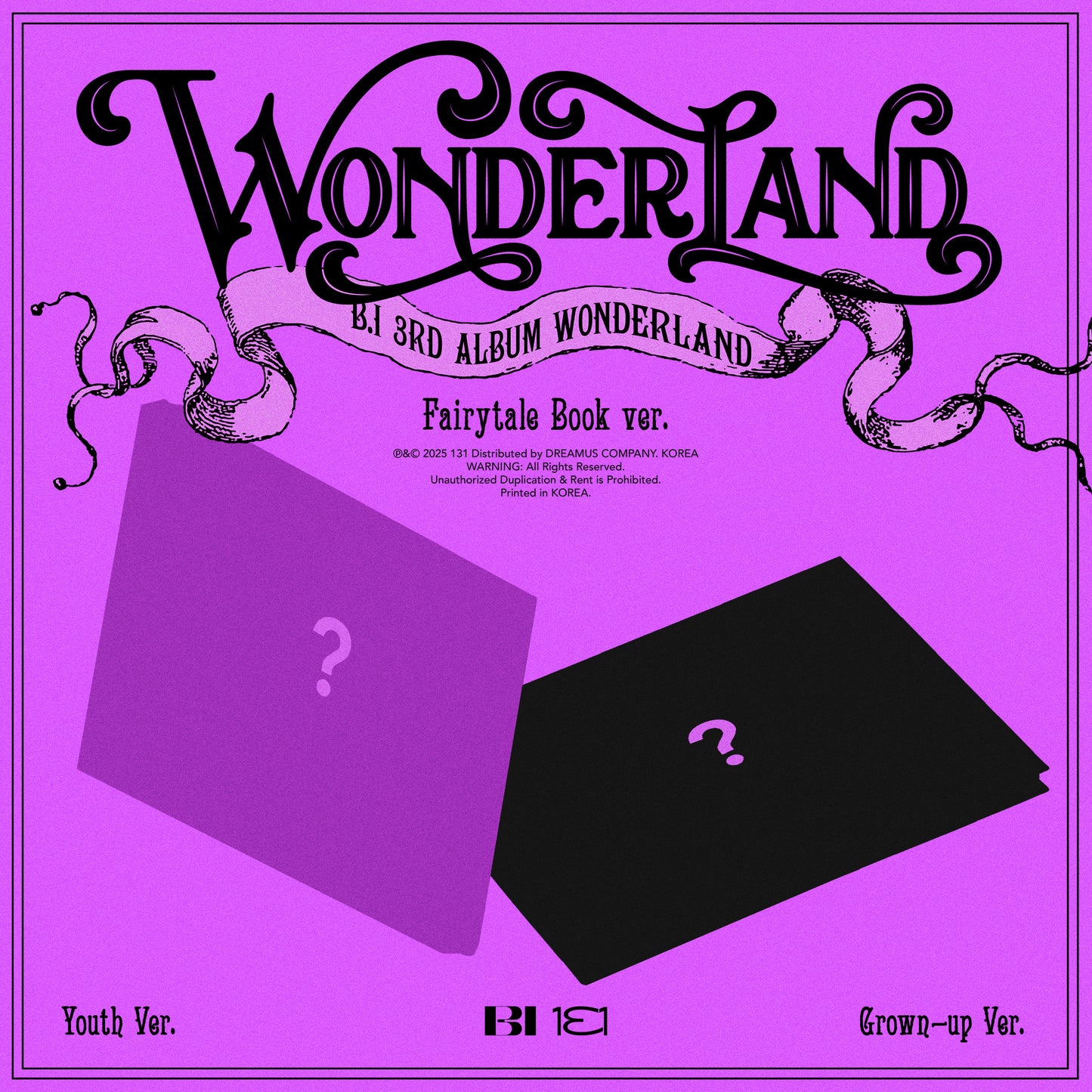 B.I 3rd Album – WONDERLAND (Fairytale Book Ver.) (Random)