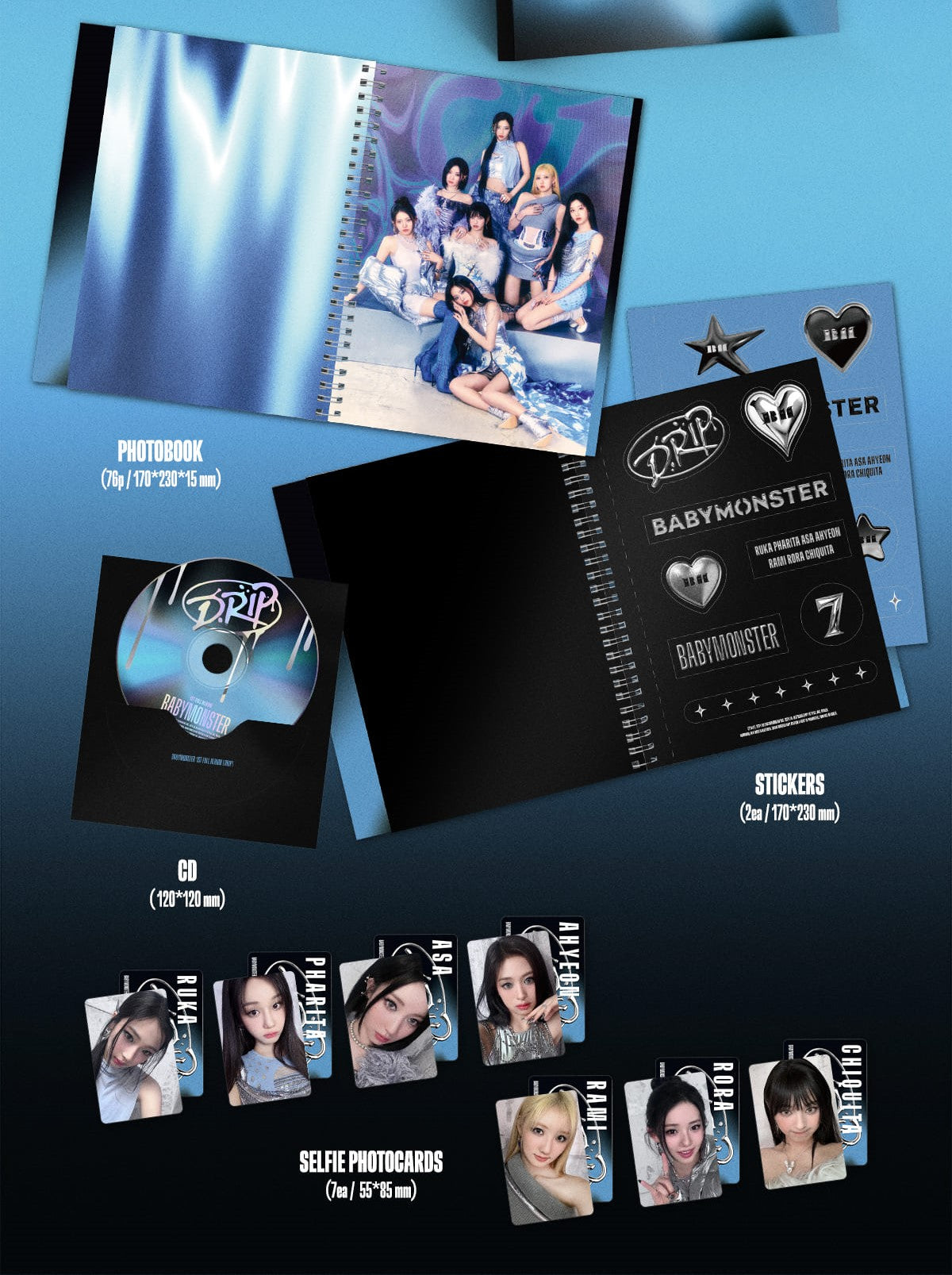 BABYMONSTER 1st FULL ALBUM – DRIP (BINDER Ver.)