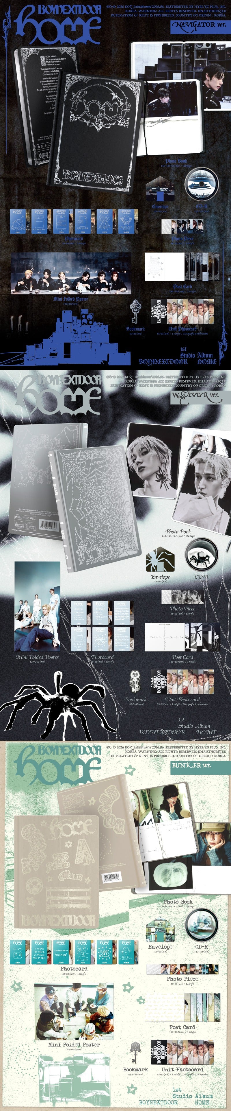 PRE-ORDER: BOYNEXTDOOR 1st Studio Album - HOME (Random)