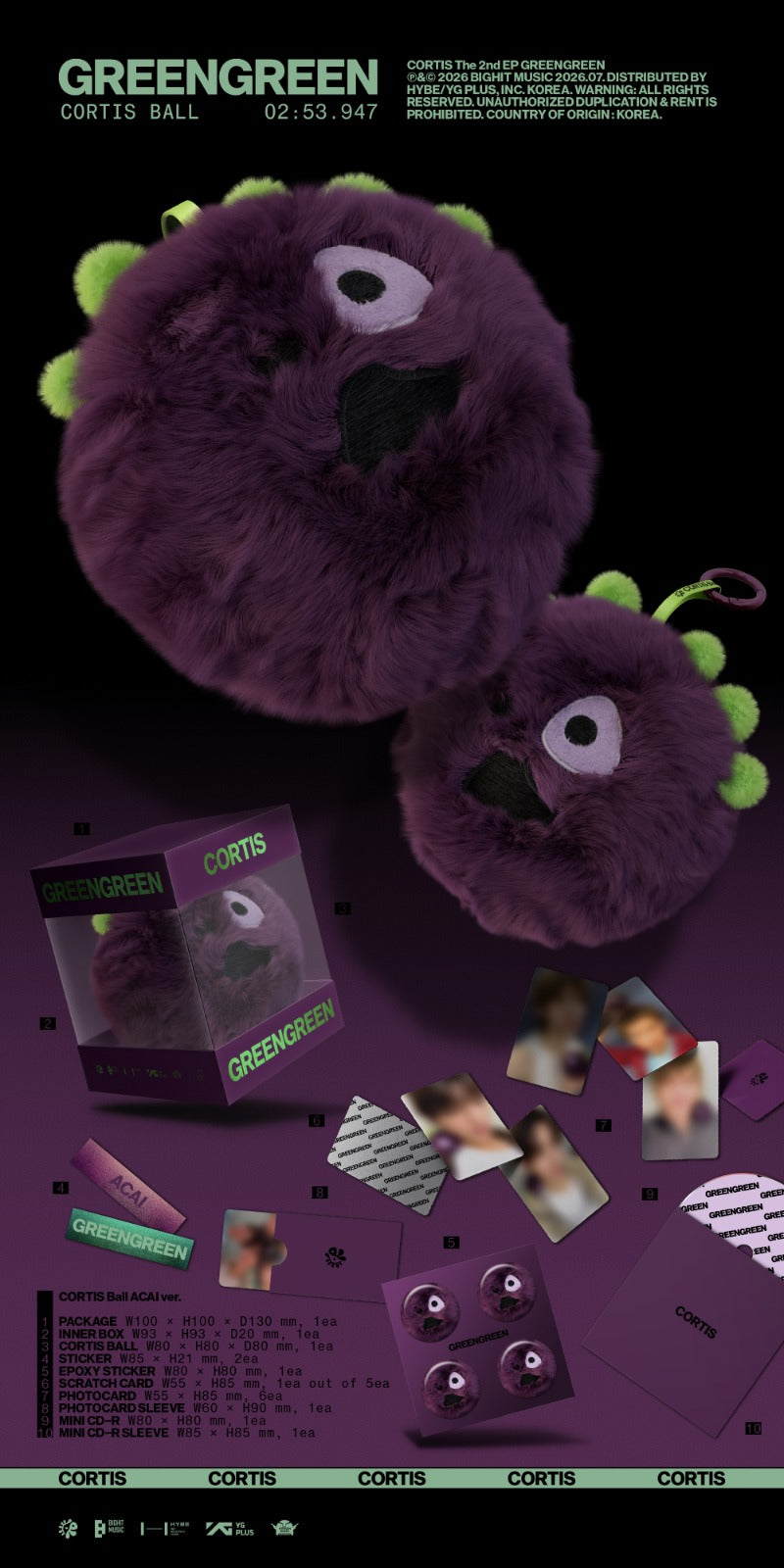 CORTIS The 2nd EP - GREENGREEN (CORTIS Ball Ver.) (Random)