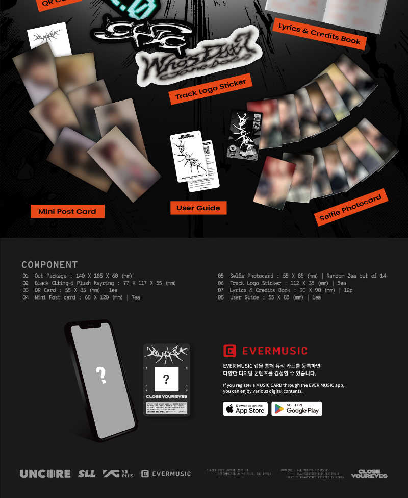 CLOSE YOUR EYES The 3rd Mini Album - blackout (black CLting-i Ver.)