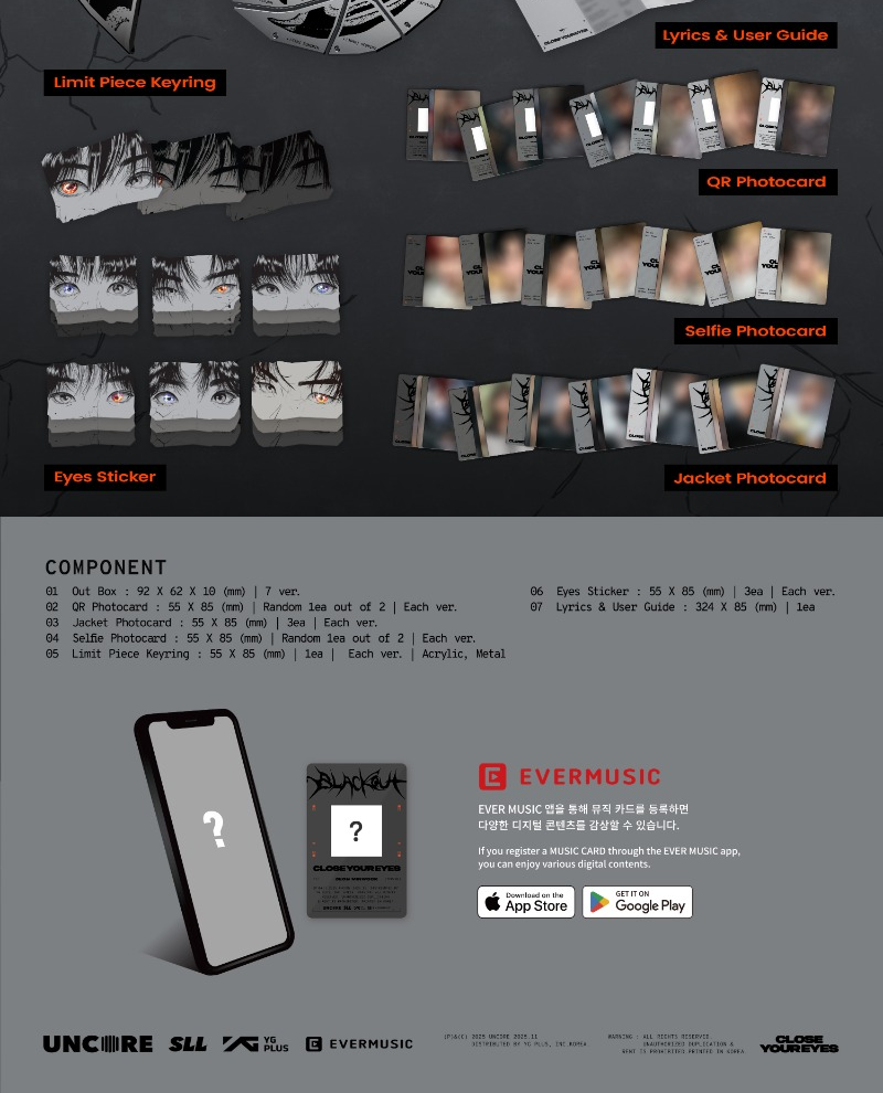 CLOSE YOUR EYES The 3rd Mini Album - blackout (eyes Ver.) (Random)