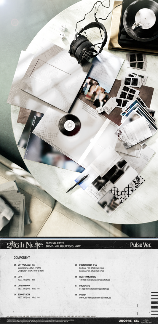 PRE-ORDER: CLOSE YOUR EYES The 4th Mini Album - 256th Note (Pulse Ver.)