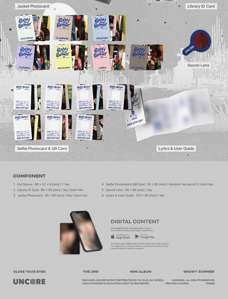 CLOSE YOUR EYES The 2nd Mini Album – Snowy Summer (ID Card Ver.) (POCA Album) (Random)