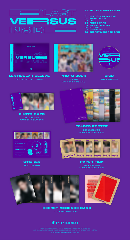 E’LAST 5th Mini Album – VERSUS (Random)