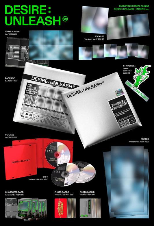 ENHYPEN 6th Mini Album – DESIRE : UNLEASH (ENGENE Ver.) (Random)