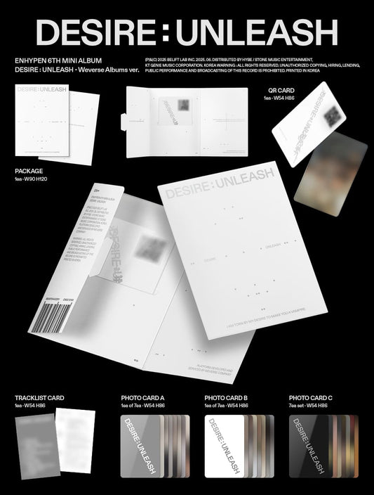 ENHYPEN 6th Mini Album – DESIRE : UNLEASH (Weverse Albums Ver.)