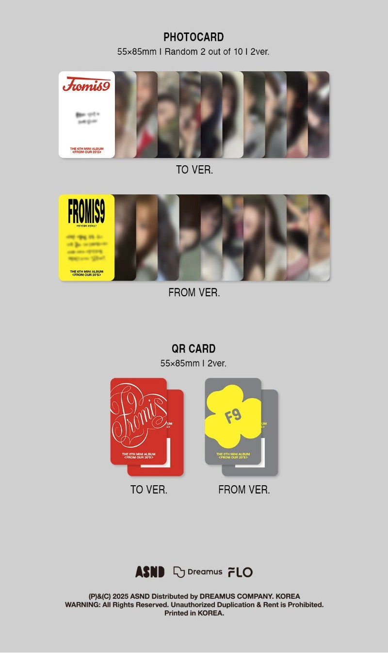 fromis_9 The 6th Mini Album – From Our 20’s (Postcard Ver.) (Random)