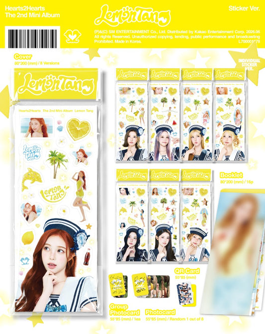 Hearts2Hearts The 2nd Mini Album - Lemon Tang (Sticker Ver.) (Smart Album) (Random)