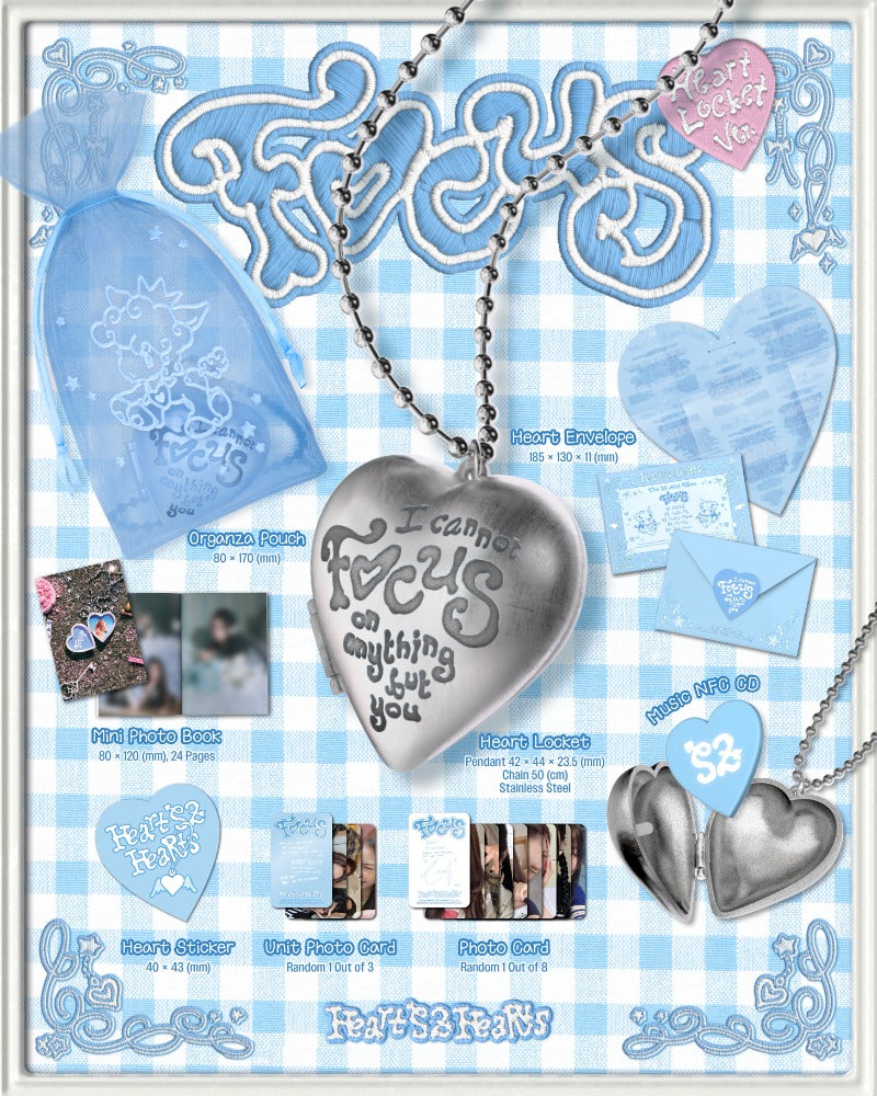 Hearts2Hearts The 1st Mini Album - FOCUS (Heart Locket Ver.) (Smart Album)