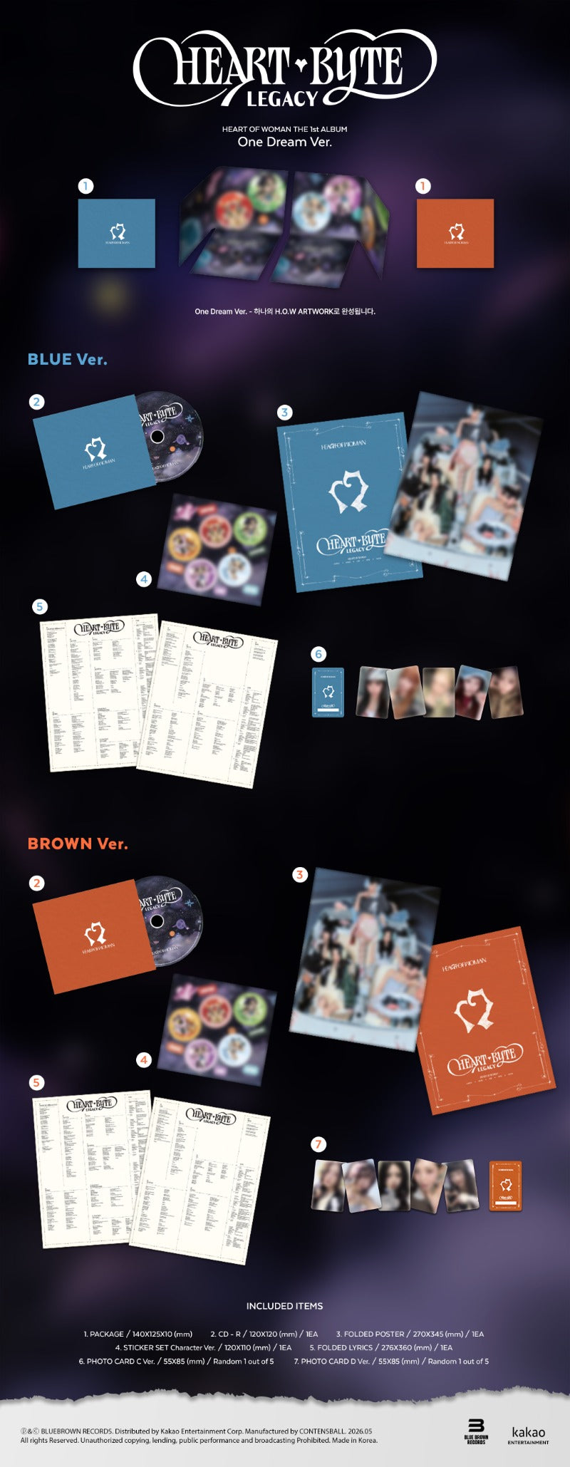 HEART OF WOMAN The 1st Album - Heart Byte : LEGACY (One Dream Ver.) (Random)