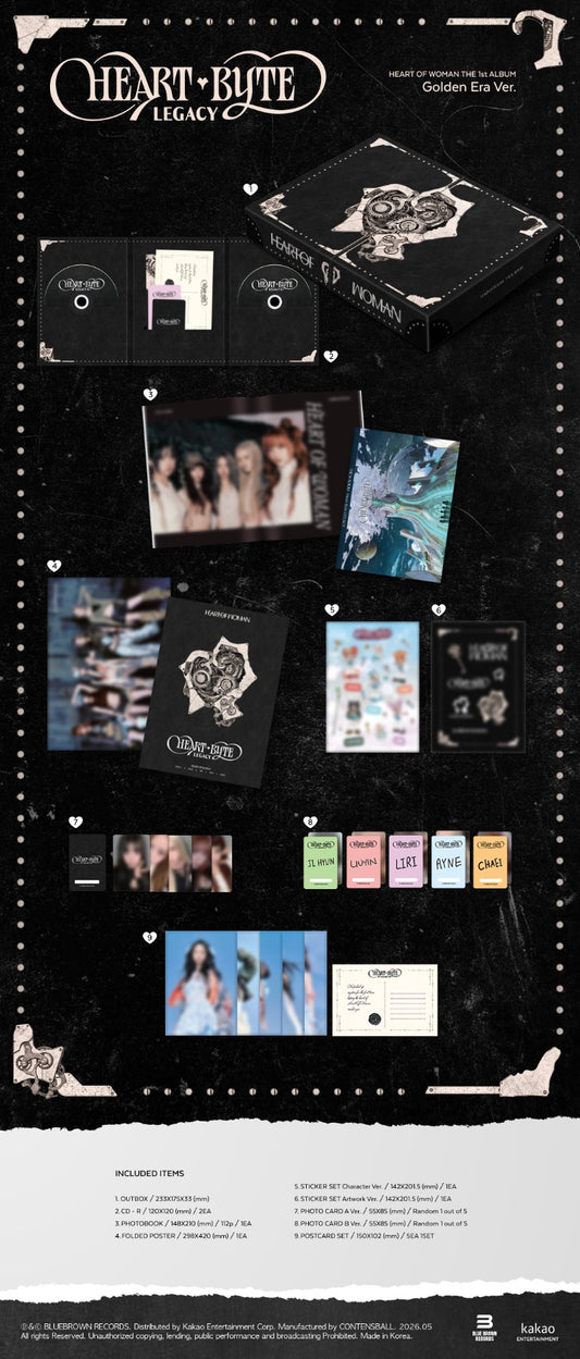 HEART OF WOMAN The 1st Album - Heart Byte : LEGACY (Golden Era Ver.)