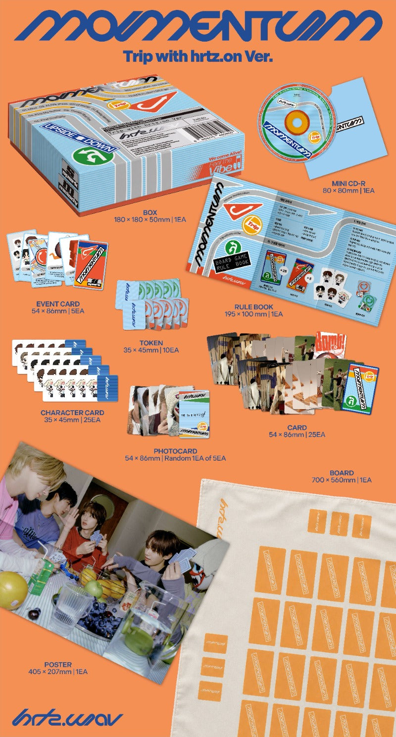 PRE-ORDER: hrtz.wav 2nd Mini Album - The Second Wave : MOMENTUM (Trip with hrtz.on Ver.) (Limited Edition)