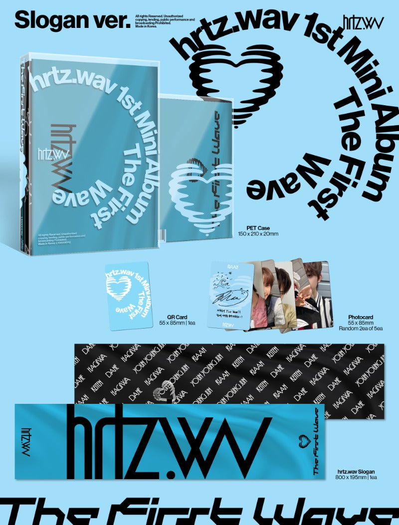 PRE-ORDER: hrtz.wav 1st Mini Album - The First Wave (Slogan Ver.) (Limited Edition)