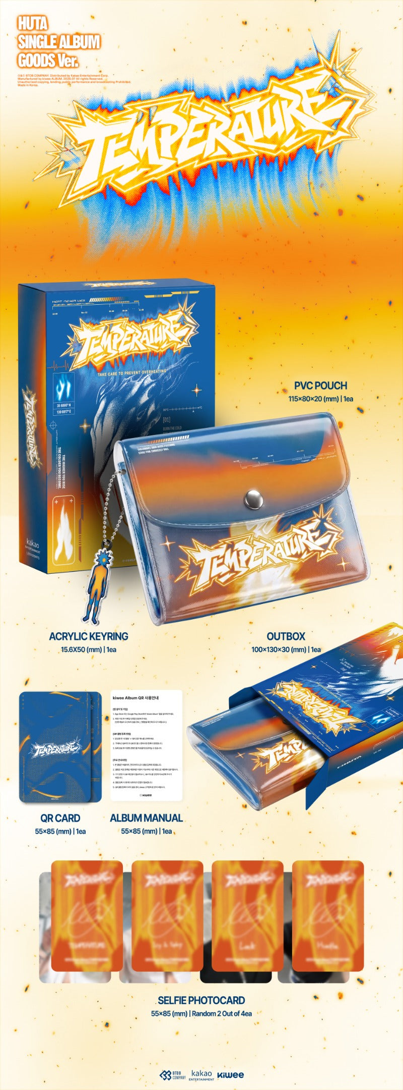 PRE-ORDER: HUTA (BtoB) 1st Single Album - TEMPERATURE (Goods Ver. / KIWEE Album)