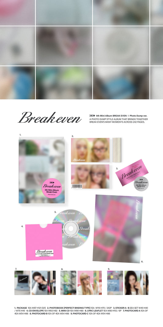PRE-ORDER: ILLIT 5th Mini Album - BREAK EVEN (Photo Dump Ver.)