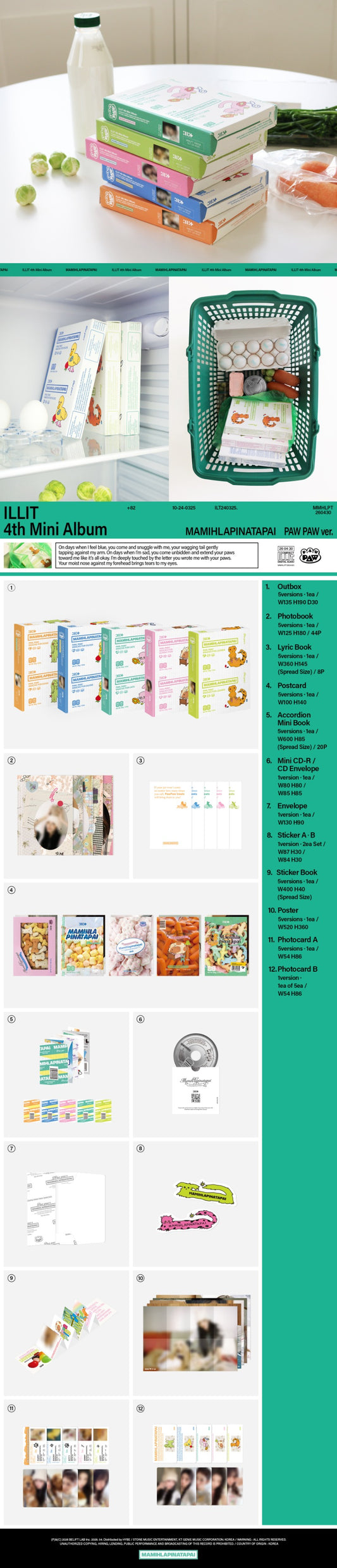 PRE-ORDER: ILLIT 4th Mini Album - MAMIHLAPINATAPAI (PAW PAW Ver.) (Random)