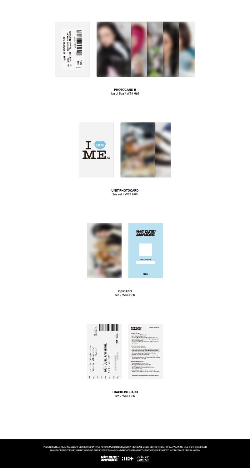 ILLIT 1st Single Album - NOT CUTE ANYMORE (Weverse Albums Ver.)