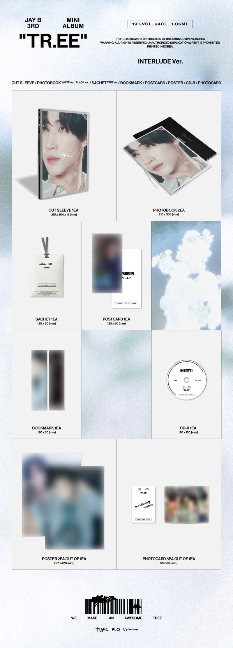 PRE-ORDER: JAY B (GOT7) 3rd Mini Album - TR.EE (Interlude Ver.)