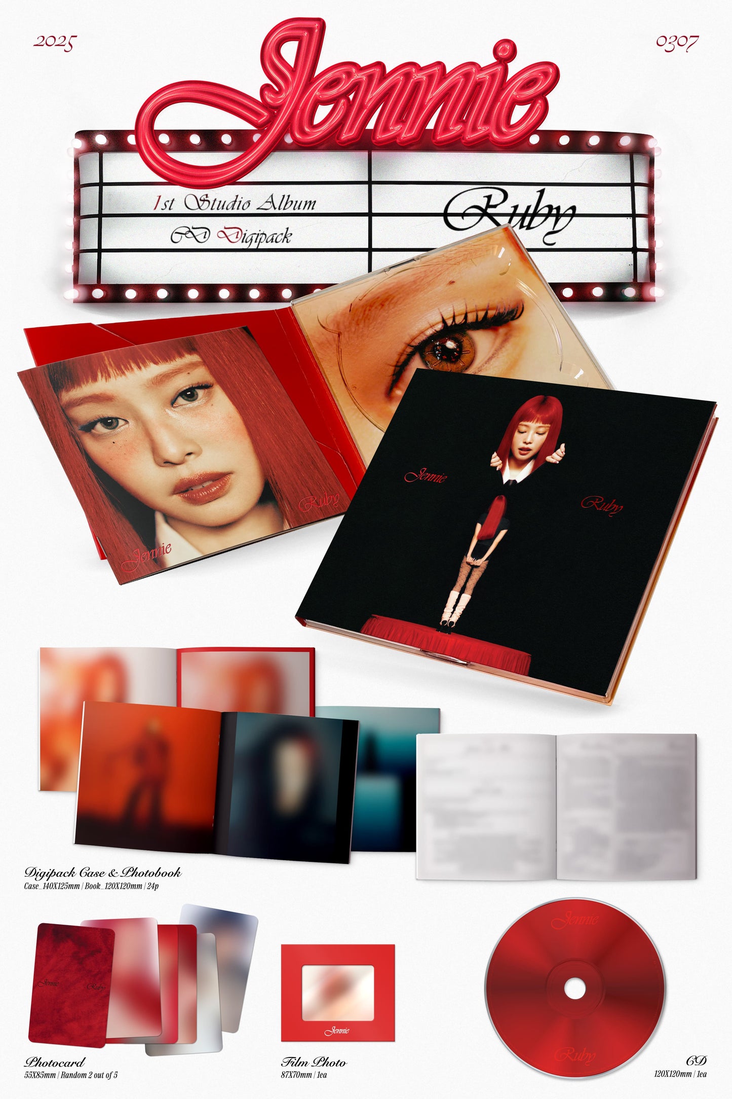 JENNIE (Blackpink) The 1st Studio Album – Ruby (Digipack)