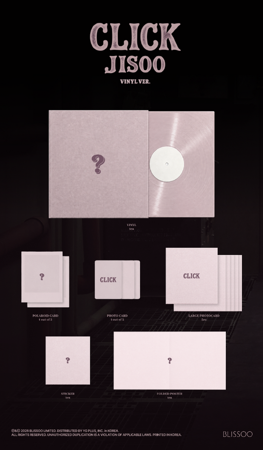 PRE-ORDER: JISOO Single Album - CLICK (Vinyl Ver.)