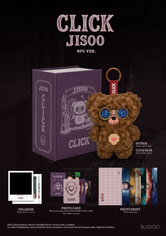 PRE-ORDER: JISOO Single Album - CLICK (NFC Ver.)
