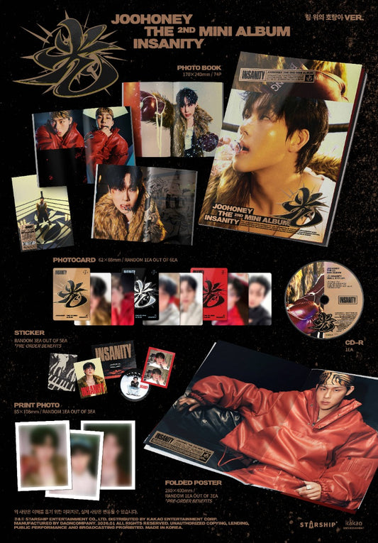 JOOHONEY (Monsta X) The 2nd Mini Album - 光 (INSANITY) (Random)