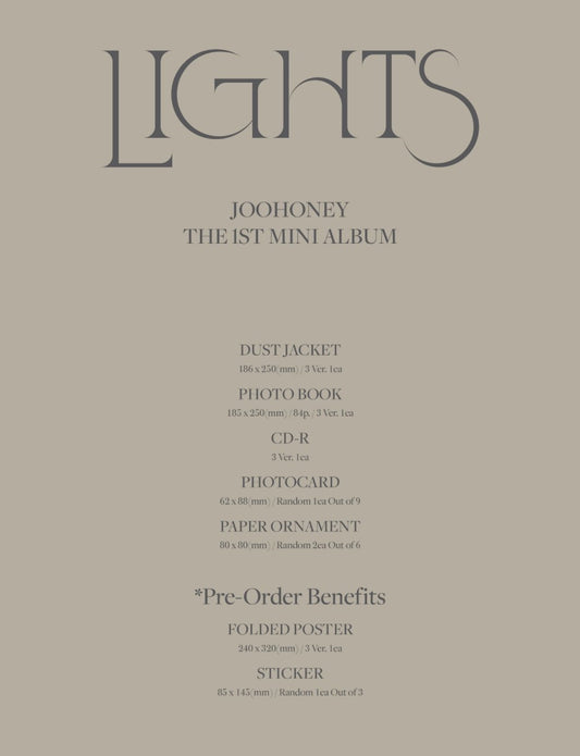 JOOHONEY Mini Album Vol. 1 - LIGHTS (Random)