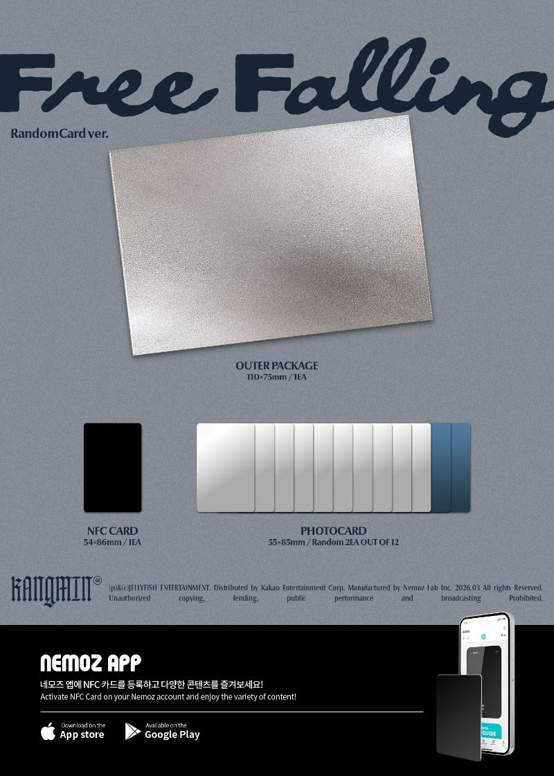 PRE-ORDER: KANGMIN (VERIVERY) 1st Single Album - Free Falling (RandomCard Ver.) (NEMO)