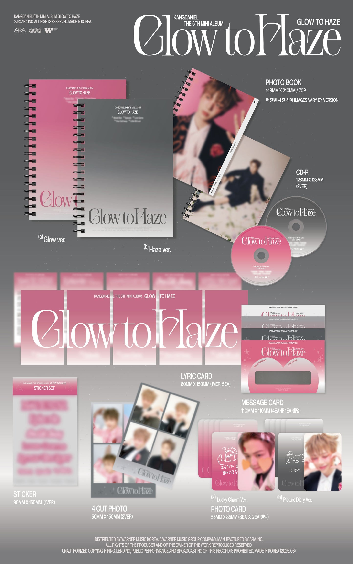 KANG DANIEL 6th Mini Album – Glow to Haze (Photobook Ver.)