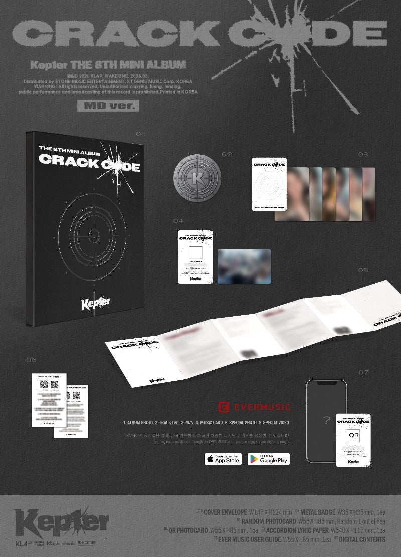 PRE-ORDER: Kep1er The 8th Mini Album - CRACK CODE (MD Ver.)